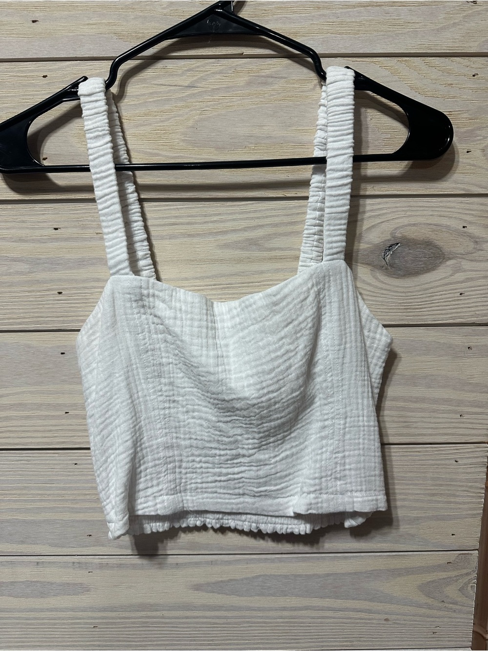 Z Supply White Textured Crop Tank